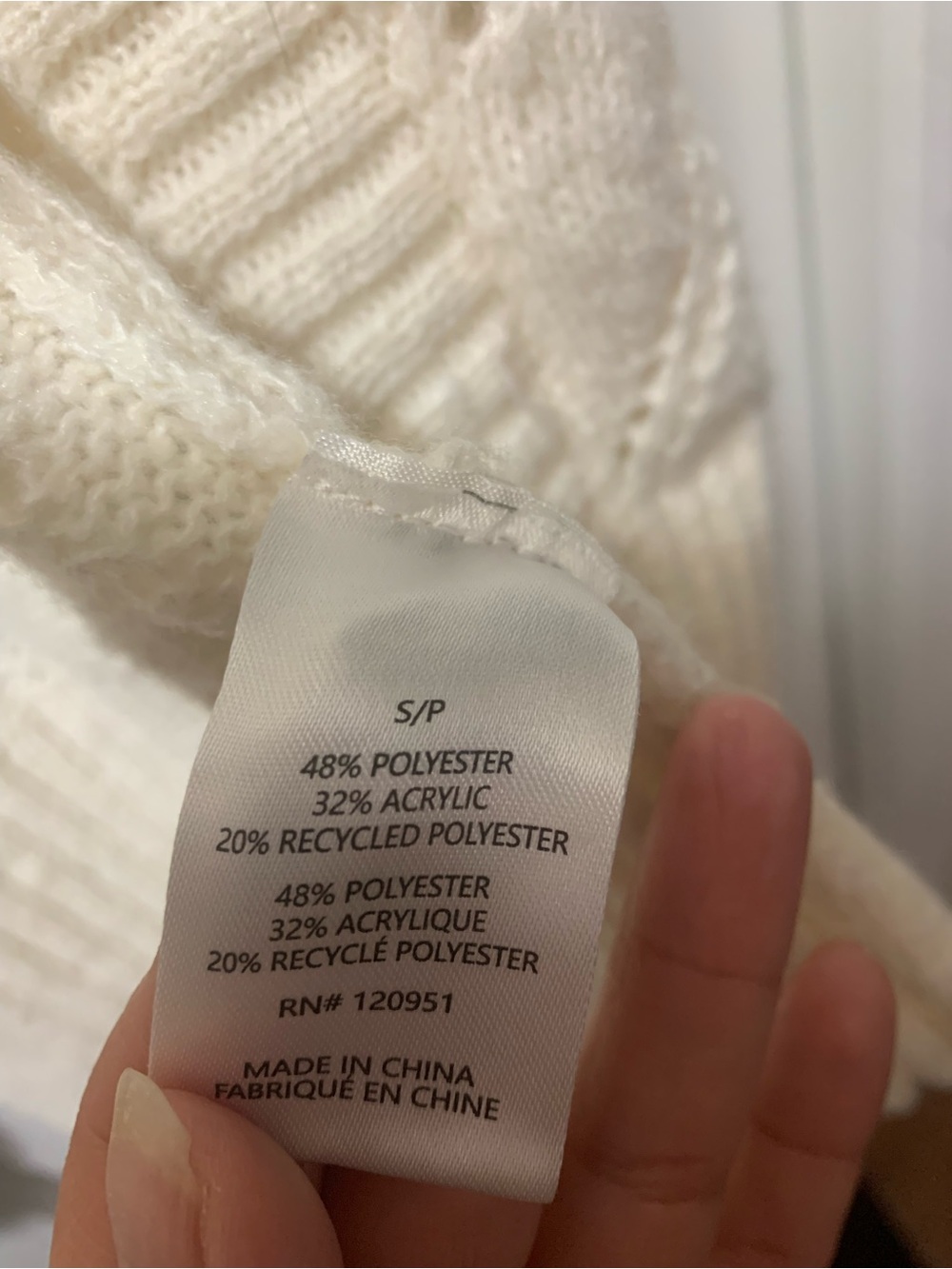 Wild Skye Size Small- Open-Front Cream Pointelle Knit Cardigan - Picture 5 of 5
